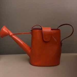 PYLONES Paris Watering Can handbag orange vinyl